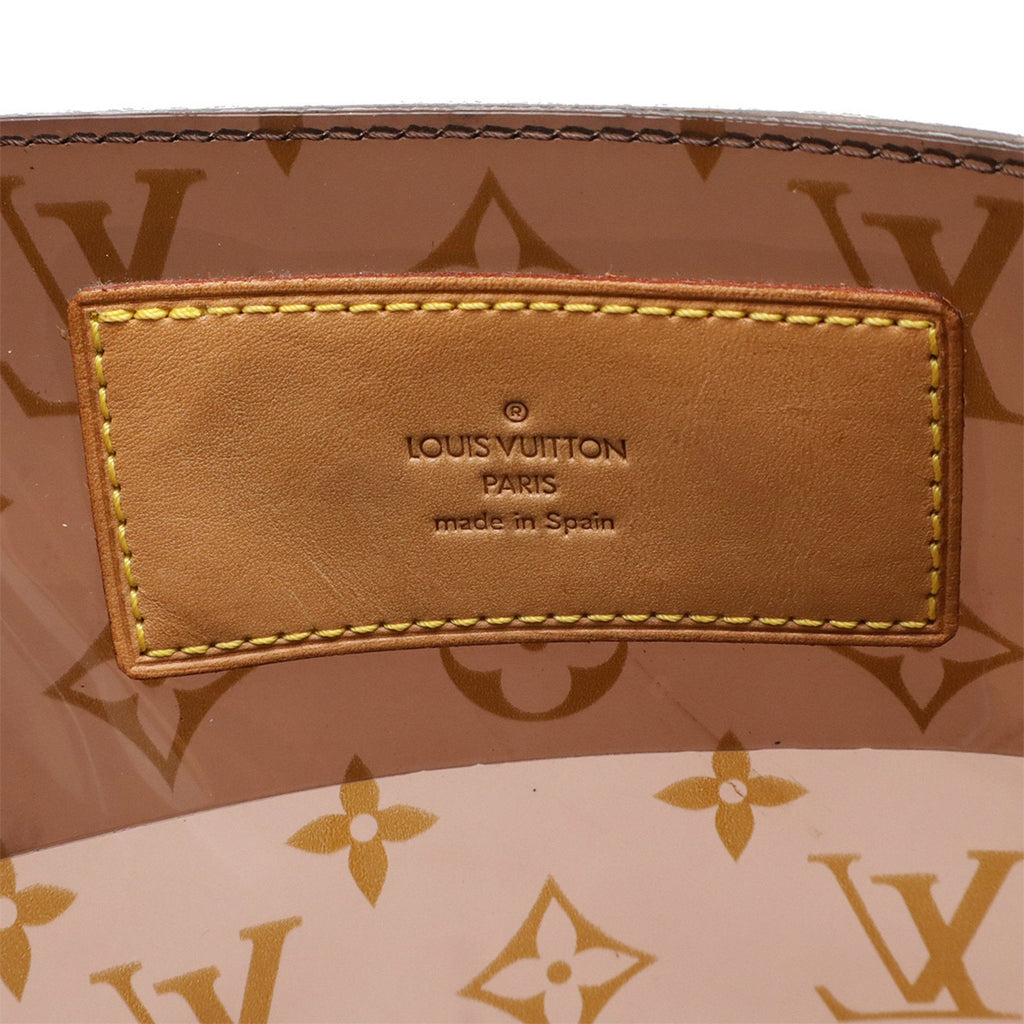 Louis Vuitton Brown Clear Vinyl Leather Beach Bag Shoulder Bag Tote Bag (Pre-Owned)