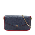 Louis Vuitton Marine Rouge Navy Leather Pochette Shoulder Bag (Pre-Owned)