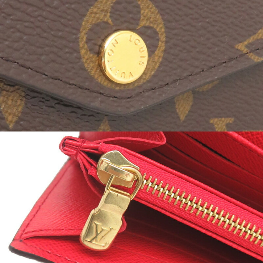 Louis Vuitton Monogram Brown Coquelicots Monogram Monogram Long Wallet (Bi-Fold) (Pre-Owned)