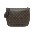 Louis Vuitton Marron Coated Canvas Shoulder Bag (Pre-Owned)