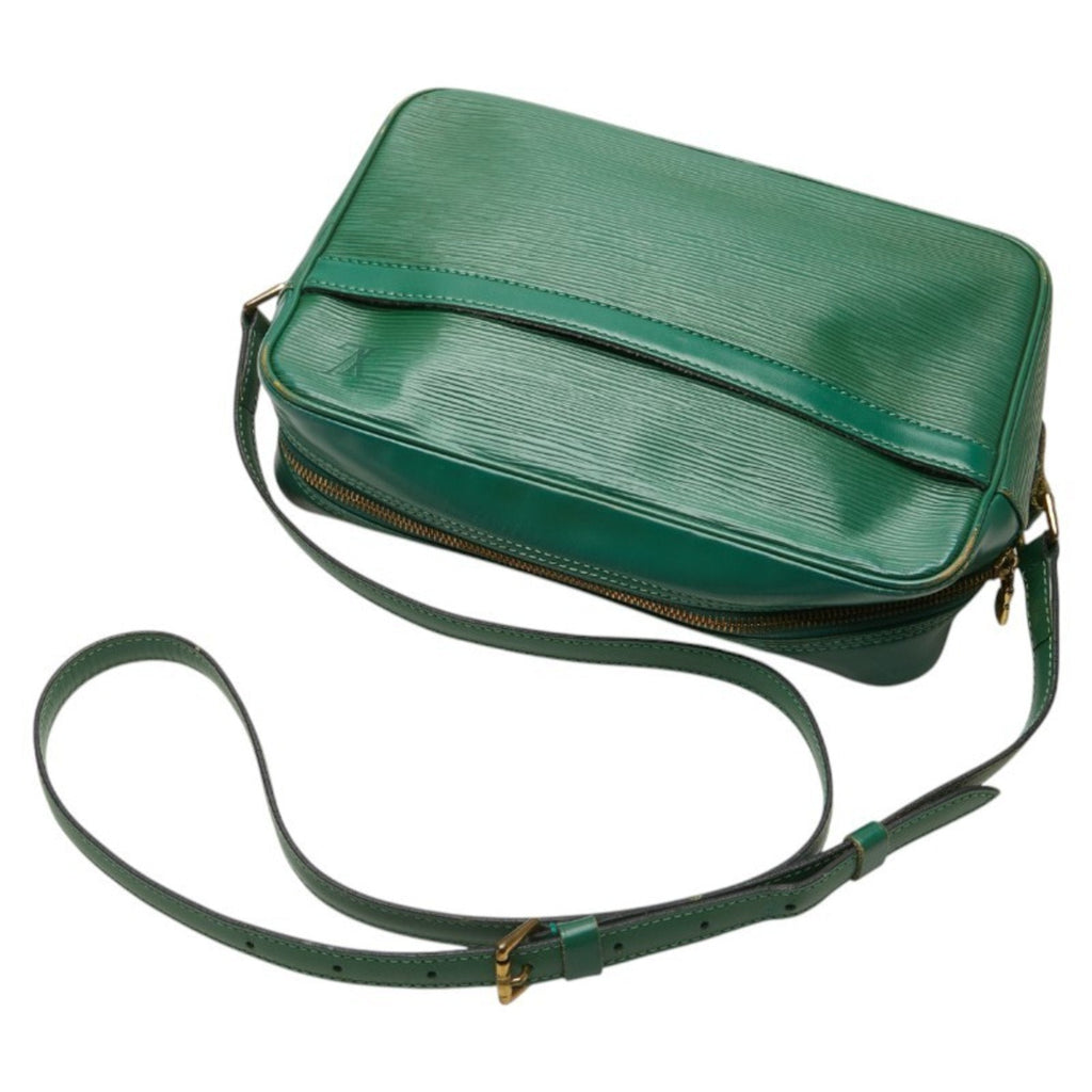 Louis Vuitton Borneo Green Leather Shoulder Bag (Pre-Owned)