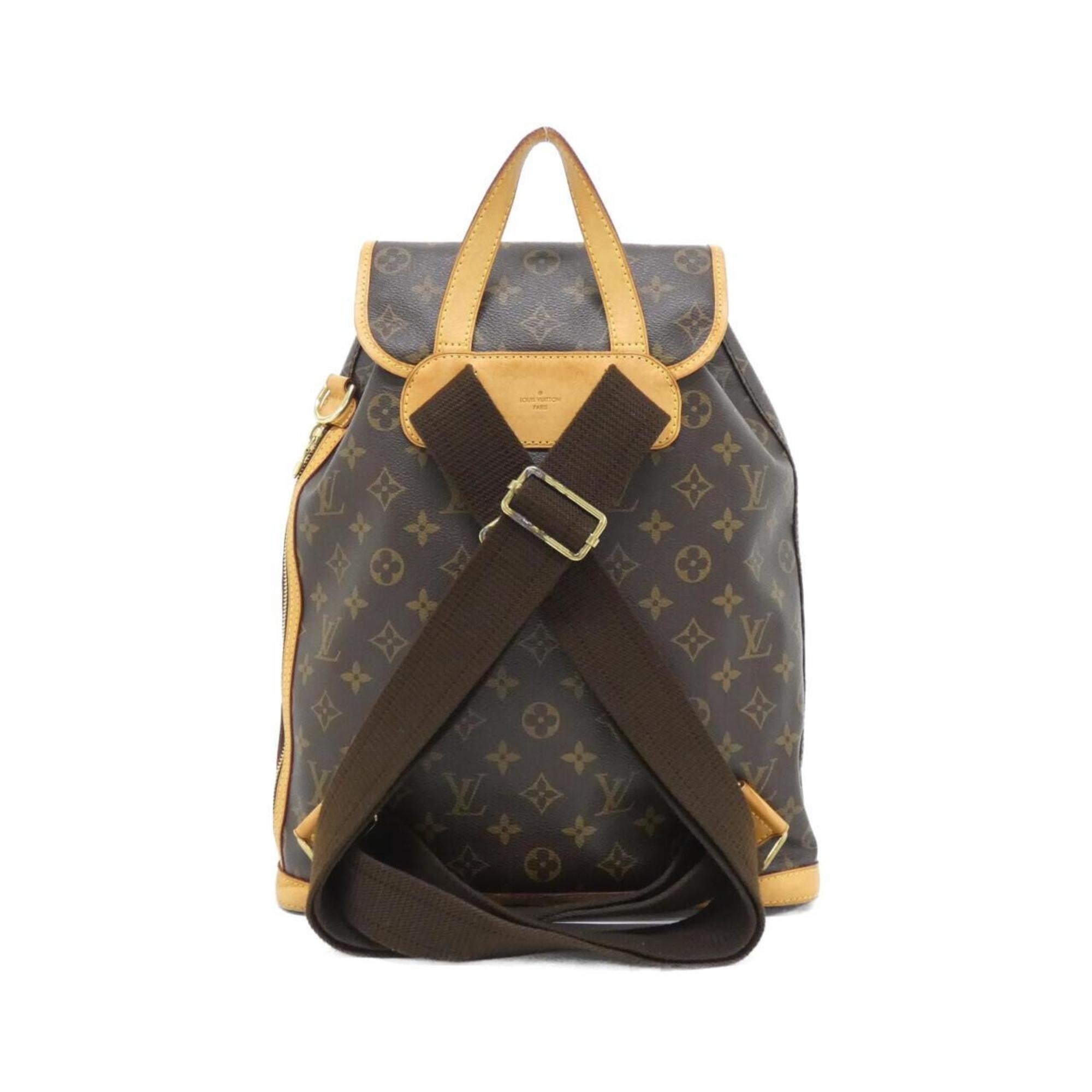 Louis Vuitton Marron Coated Canvas Backpack (Pre-Owned)
