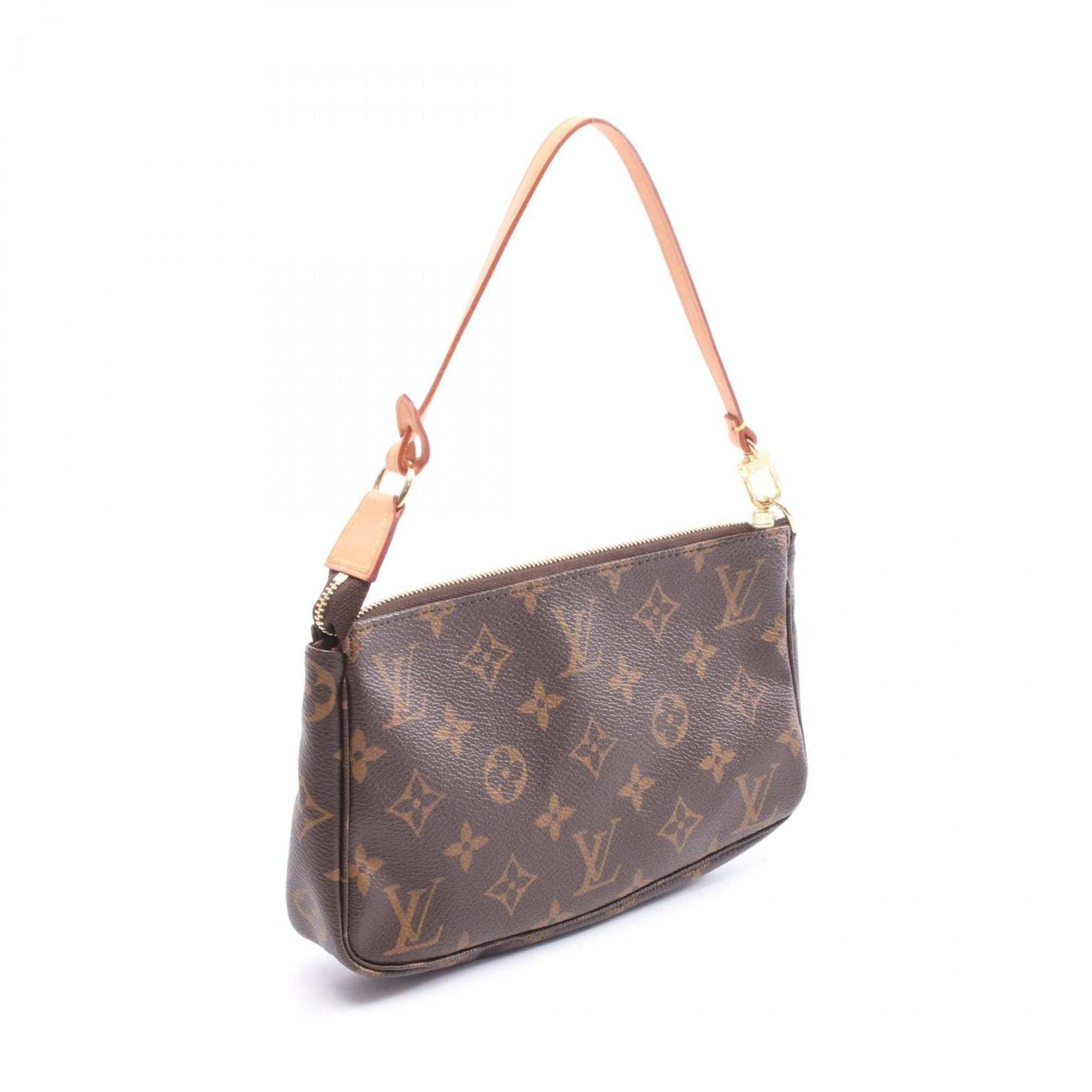 Louis Vuitton Brown Monogram Coated Canvas Leather Handbag (Pre-Owned)