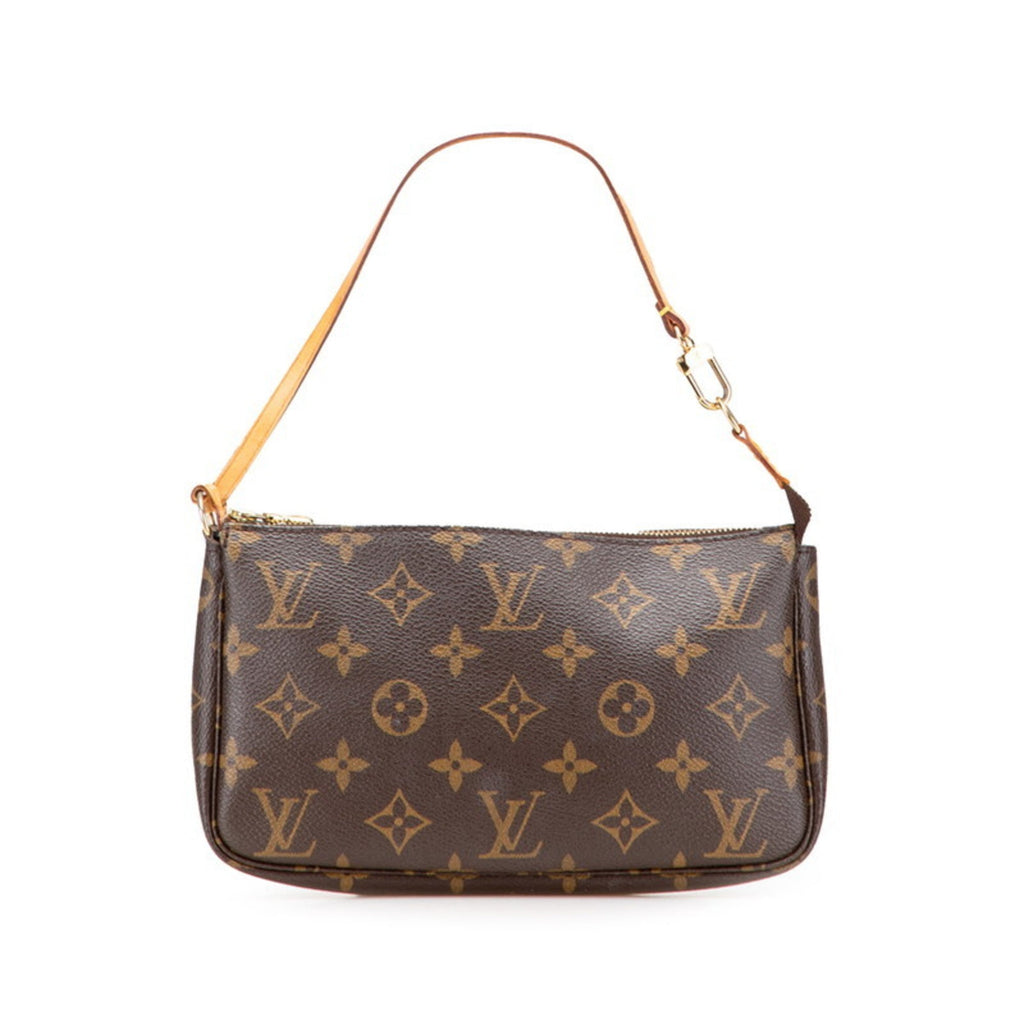 Louis Vuitton Monogram Brown Pvc Leather Pochette Pouch (Pre-Owned)