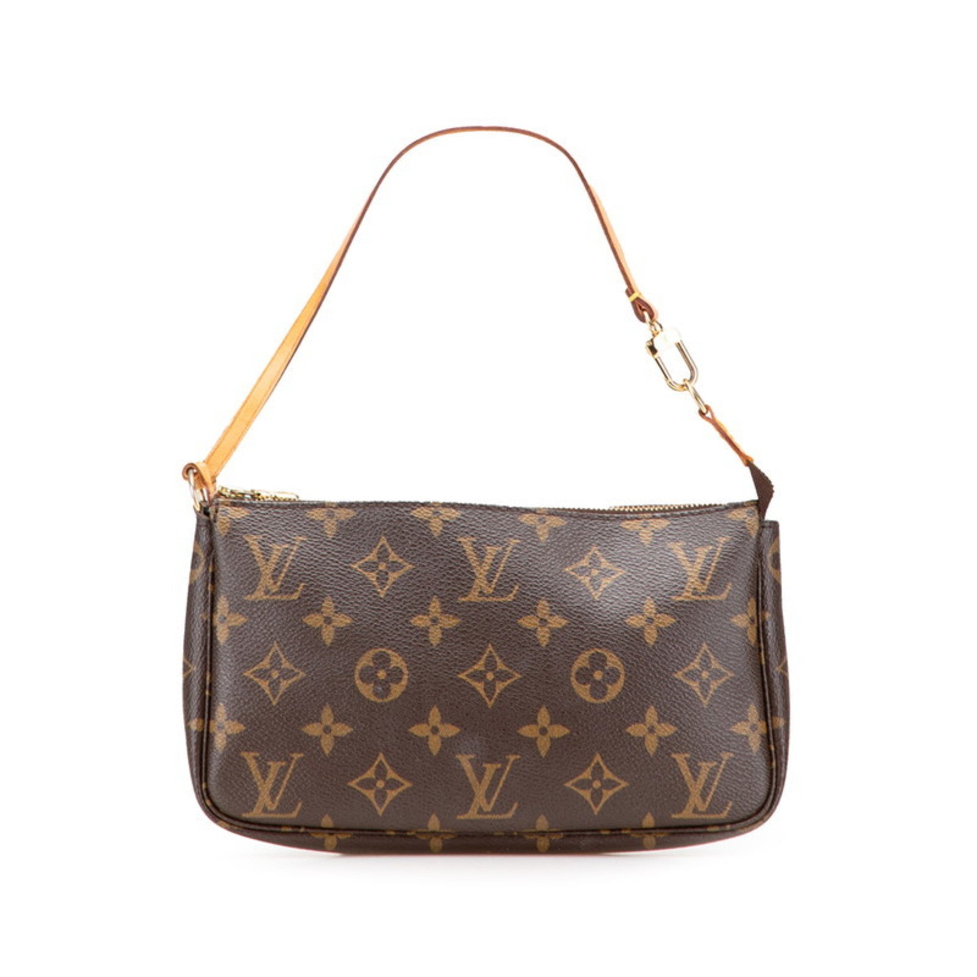 Louis Vuitton Monogram Brown Pvc Leather Pochette Pouch (Pre-Owned)