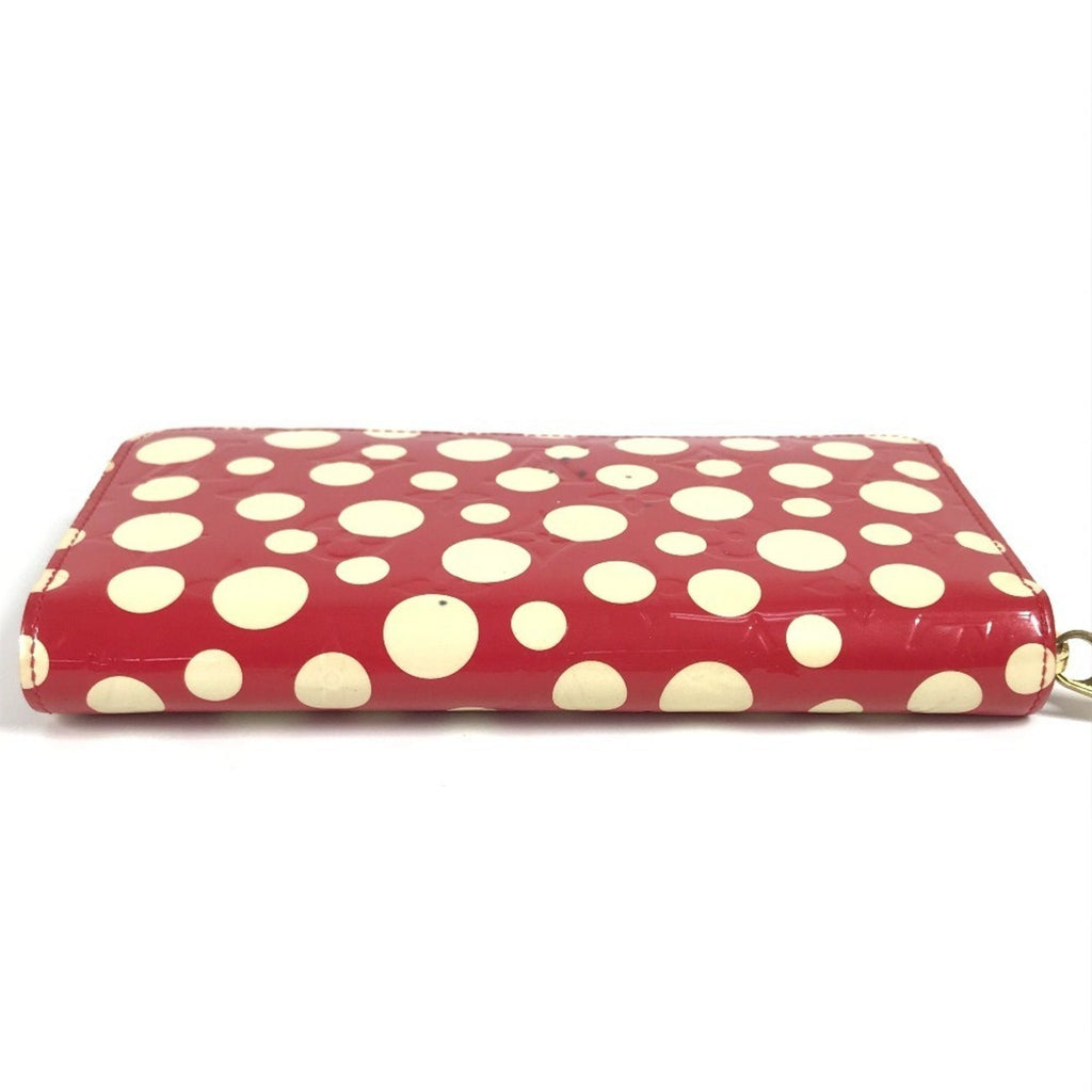 Louis Vuitton Red Color White Patent Leather Long Wallet (Bi-Fold) (Pre-Owned)