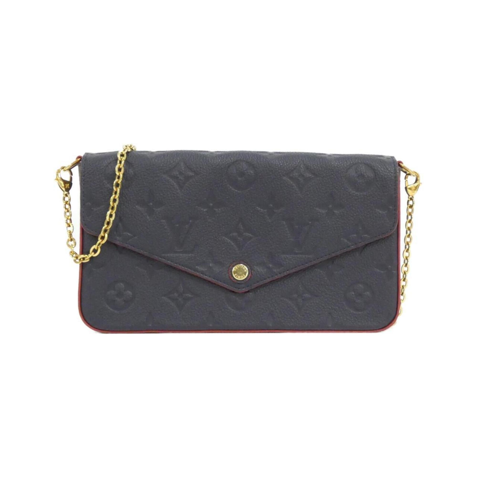 Louis Vuitton Black Marine Rouge Leather Pochette Shoulder Bag (Pre-Owned)