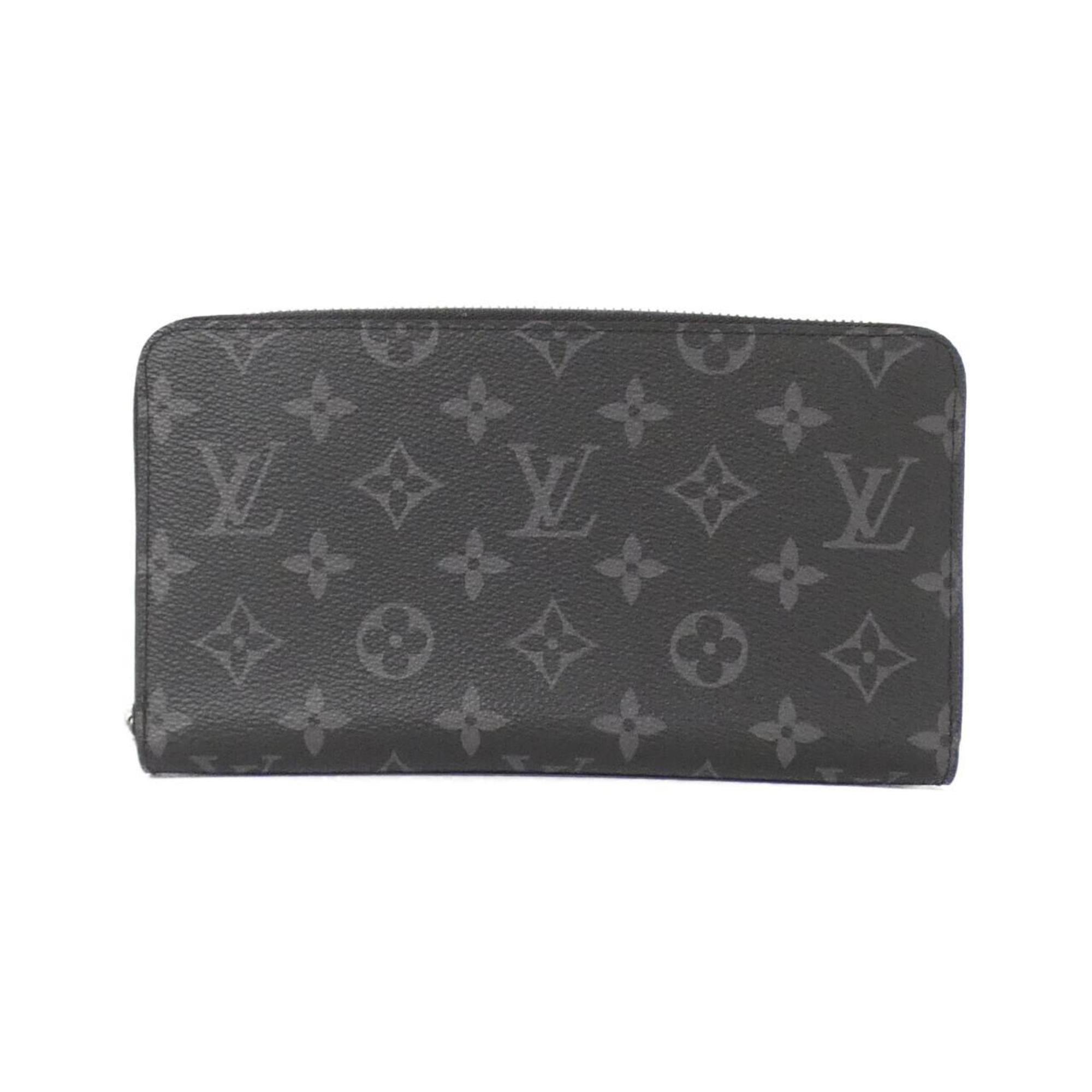 Louis Vuitton Black Coated Canvas Long Wallet (Bi-Fold) (Pre-Owned)