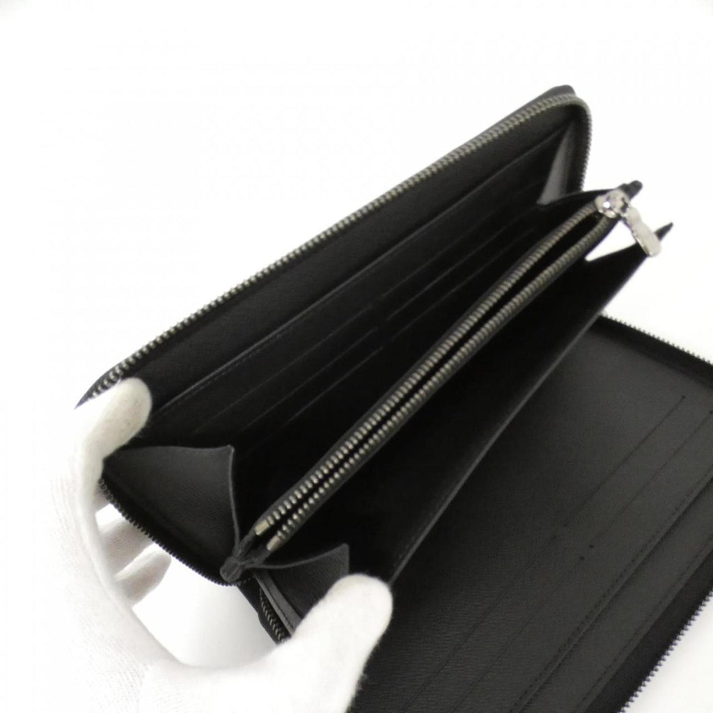 Louis Vuitton Black Coated Canvas Long Wallet (Bi-Fold) (Pre-Owned)
