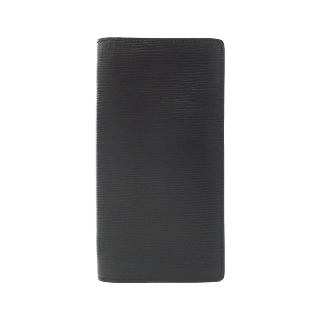 Louis Vuitton Black Leather Long Wallet (Bi-Fold) (Pre-Owned)
