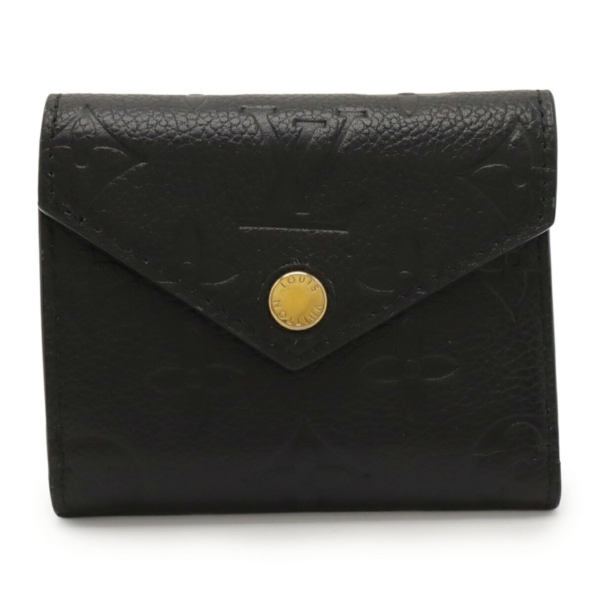 Louis Vuitton Black Noir Monogram Empreinte Leather Wallet (Tri-Fold) (Pre-Owned)