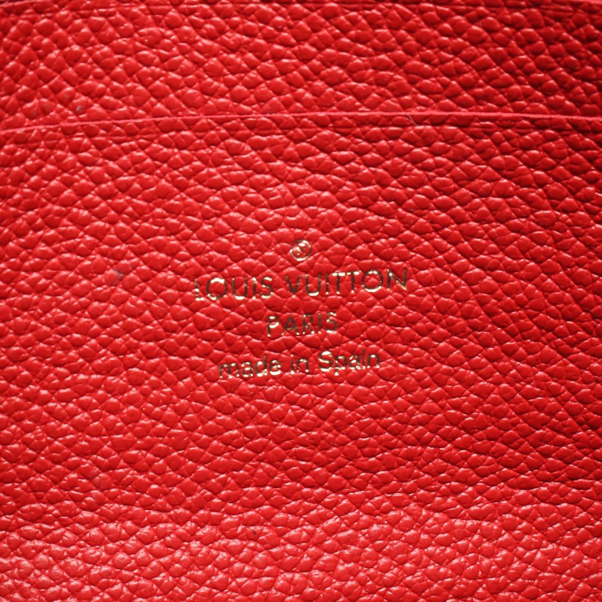 Louis Vuitton Monogram Empreinte Marine Rouge Navy Red Color Monogram Empreinte Pochette Shoulder Bag (Pre-Owned)