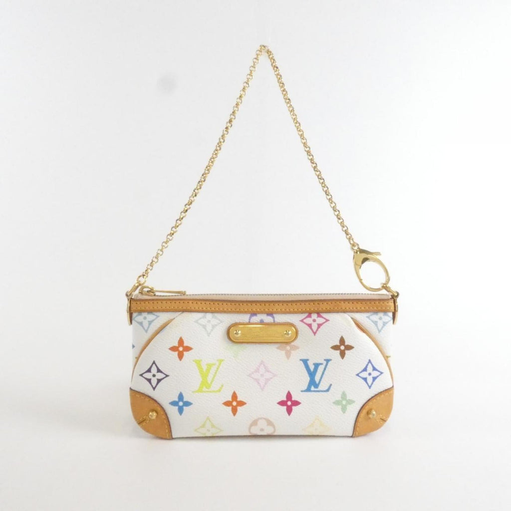 Louis Vuitton White Coated Canvas Pochette Pouch (Pre-Owned)