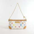 Louis Vuitton White Coated Canvas Pochette Pouch (Pre-Owned)