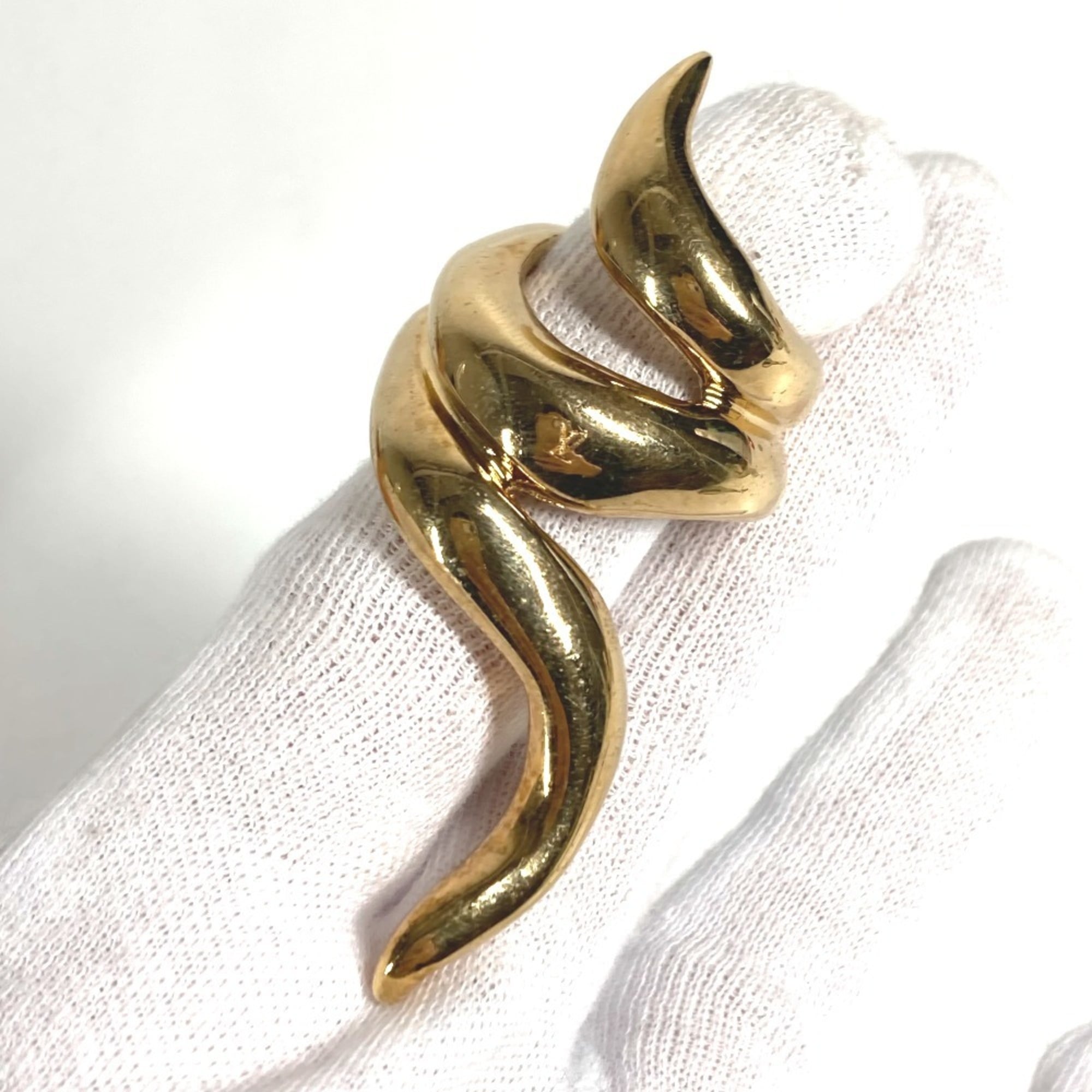 Louis Vuitton Gold Metal Band Ring (Pre-Owned)