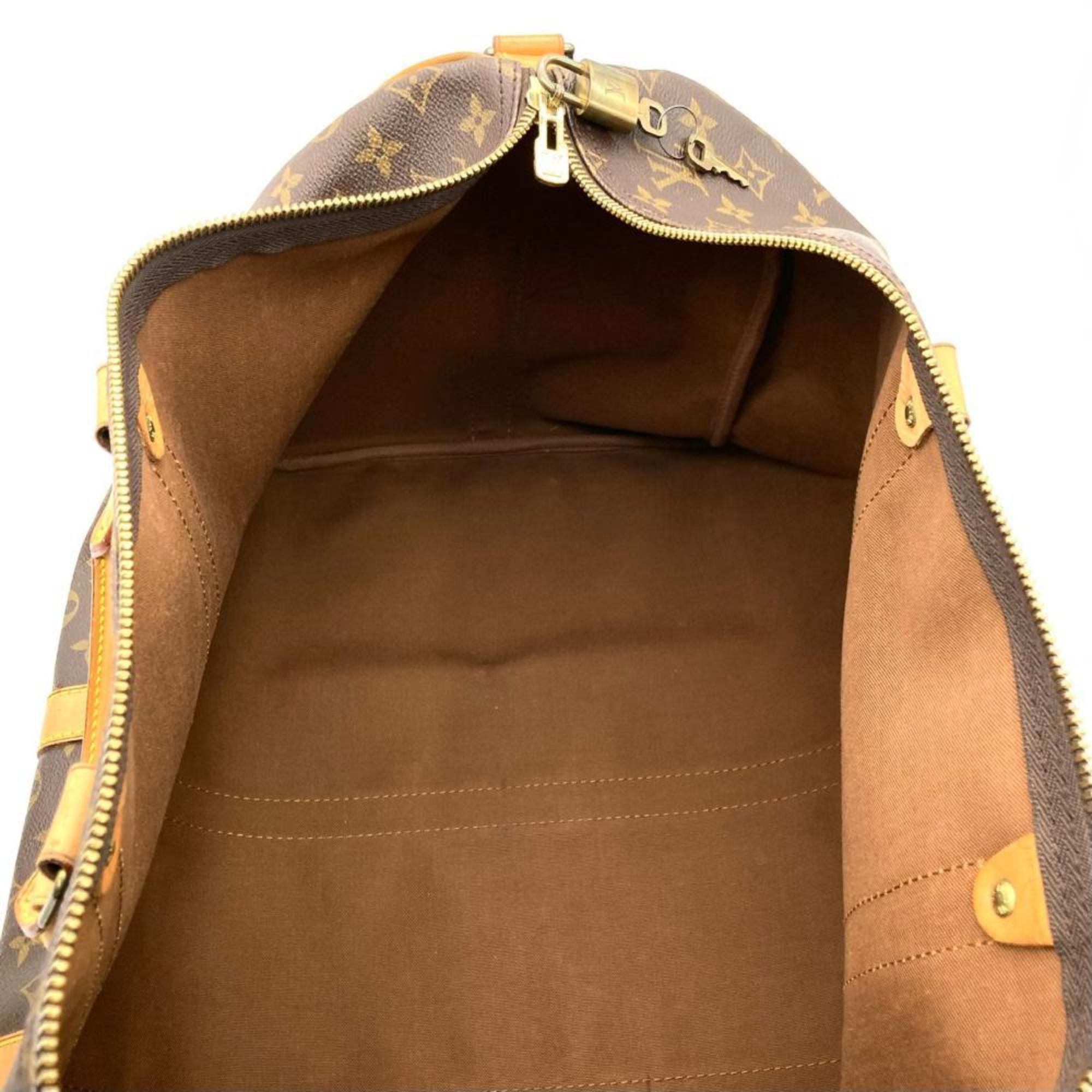 Louis Vuitton Monogram Brown Monogram Leather Boston Bag (Pre-Owned)