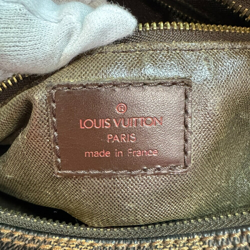 Louis Vuitton Damier Brown Leather Clutch Bag (Pre-Owned)