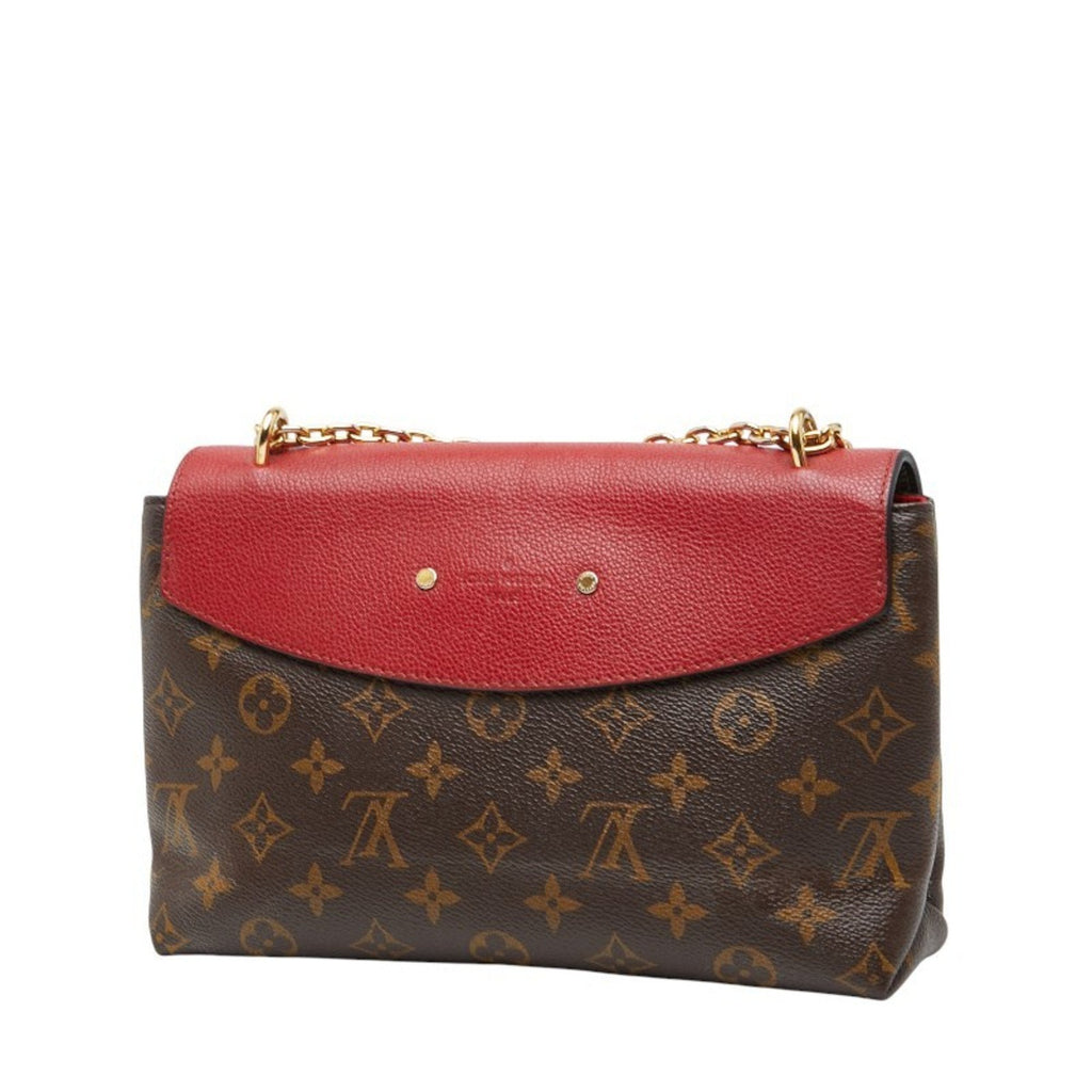 Louis Vuitton Brown Cerise Red Color Pvc Leather Shoulder Bag (Pre-Owned)