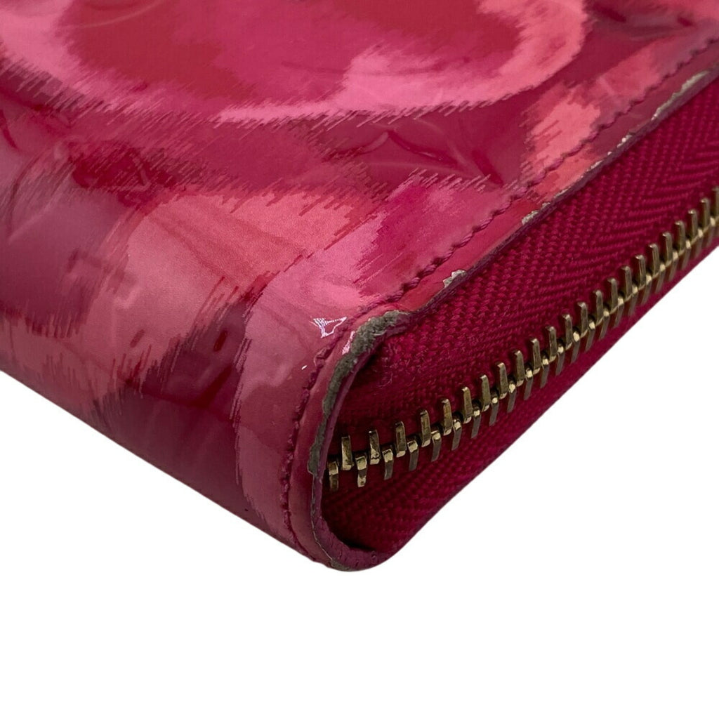 Louis Vuitton Pink Red Color Vernis Leather Long Wallet (Bi-Fold) (Pre-Owned)