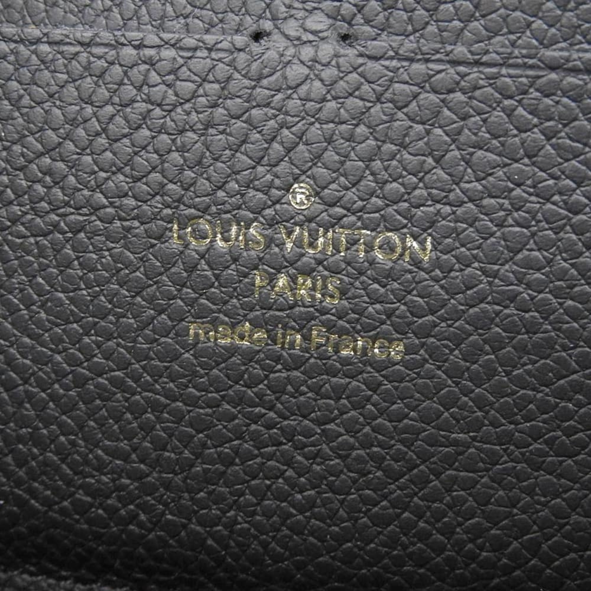 Louis Vuitton Black Noir Leather Long Wallet (Bi-Fold) (Pre-Owned)