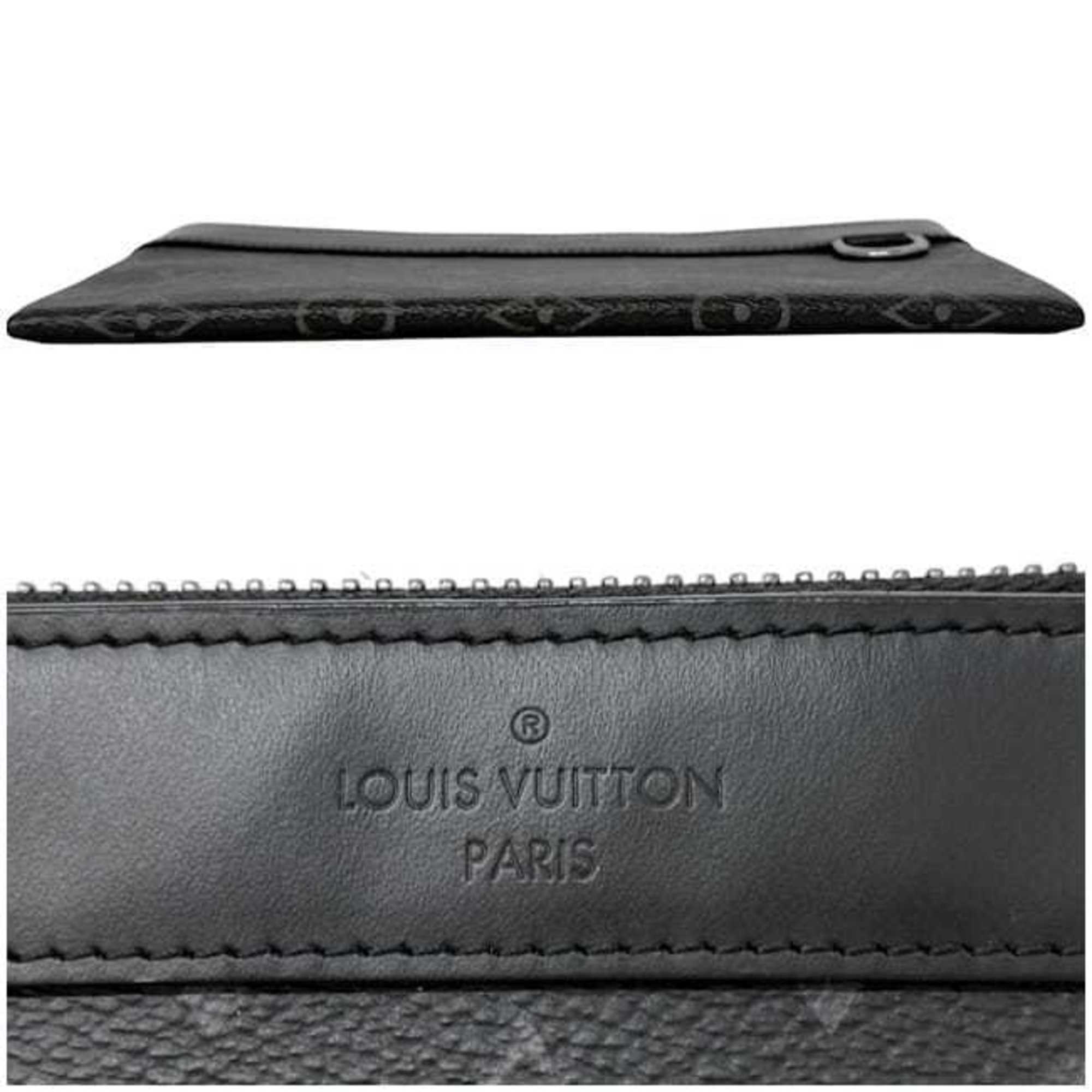 Louis Vuitton Black Monogram Eclipse Monogram Eclipse Leather Pochette Pouch (Pre-Owned)