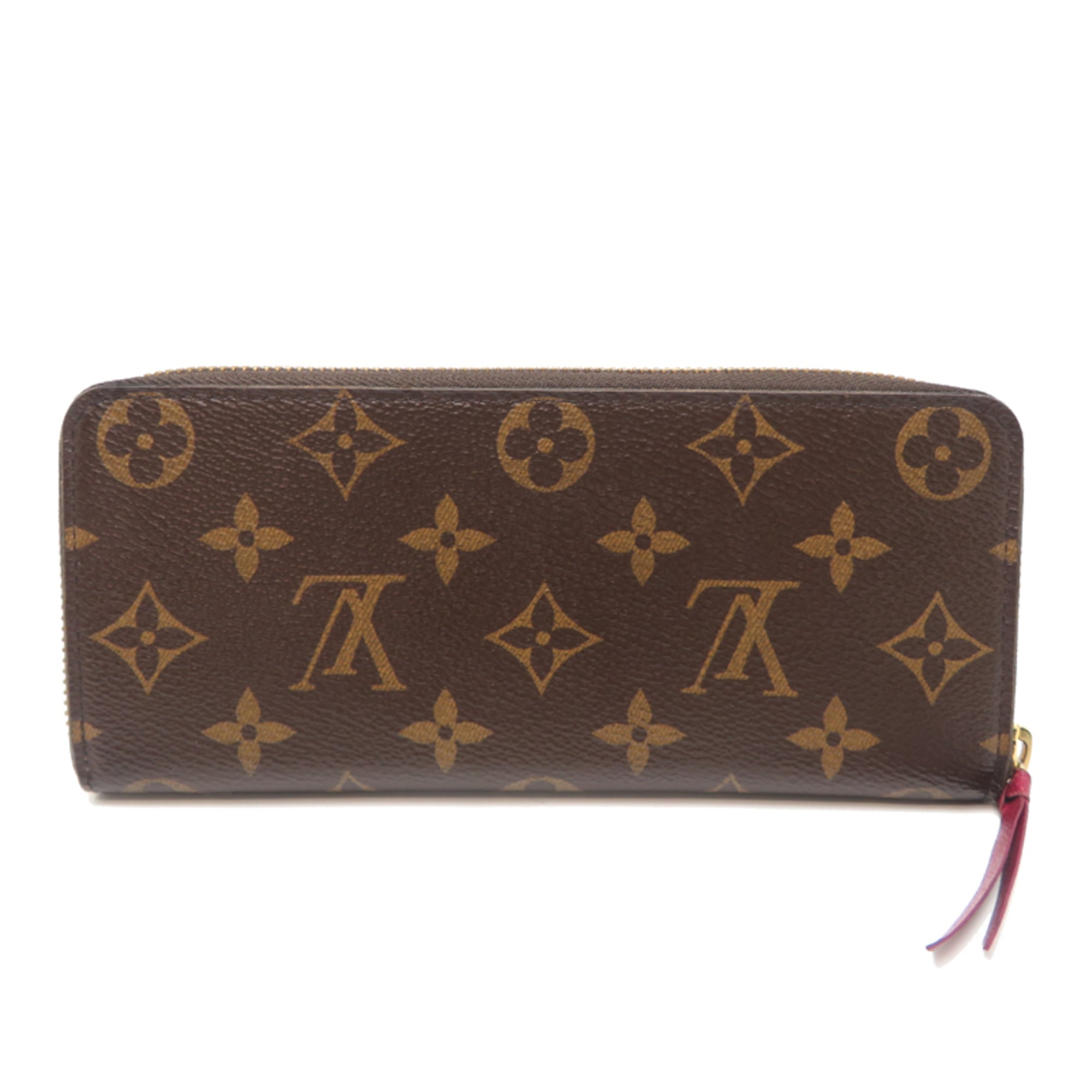 Louis Vuitton Brown Fuchsia Monogram Long Wallet (Bi-Fold) (Pre-Owned)