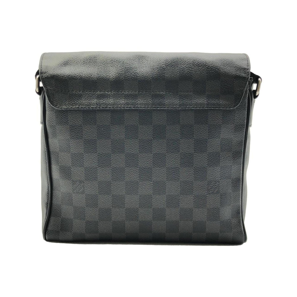 Louis Vuitton Dark Gray Graphite Coated Canvas Shoulder Bag (Pre-Owned)