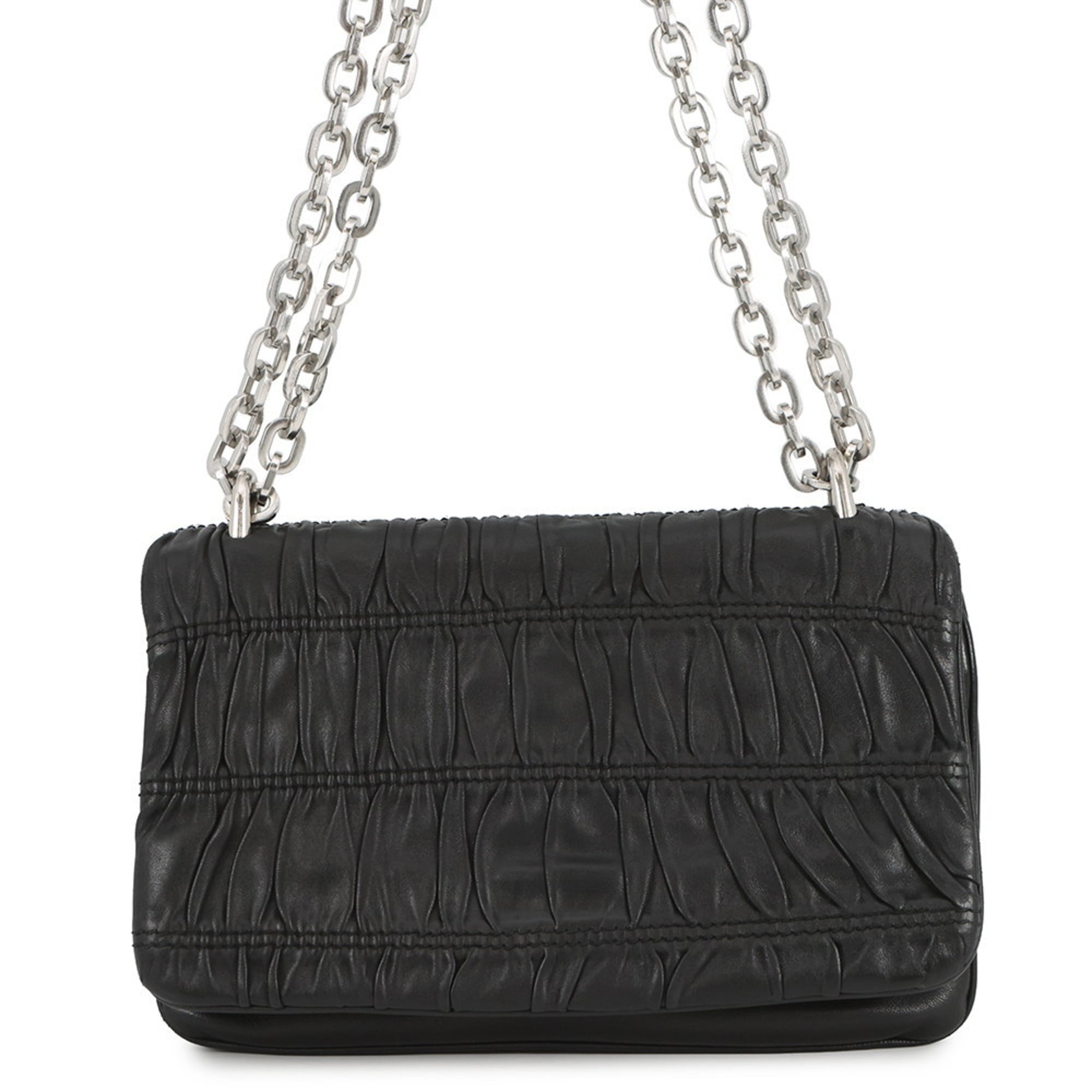 Chain Flap Shoulder Bag Nappa Gaufre Small