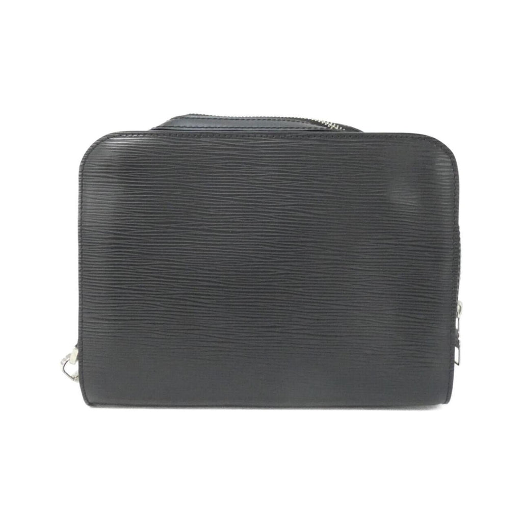 Louis Vuitton Black Leather Clutch Bag (Pre-Owned)
