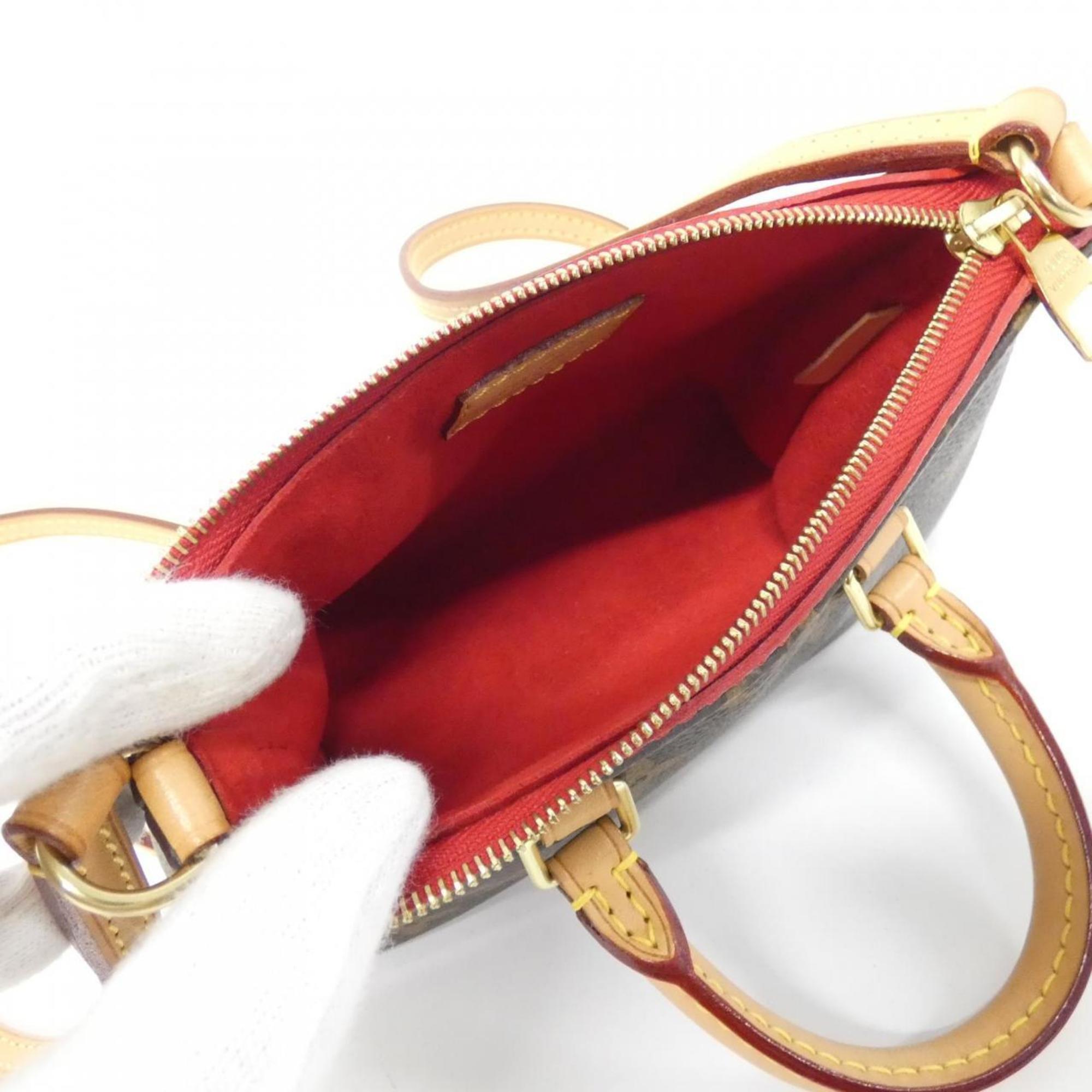 Louis Vuitton Cerise Marron Coated Canvas Leather Handbag (Pre-Owned)