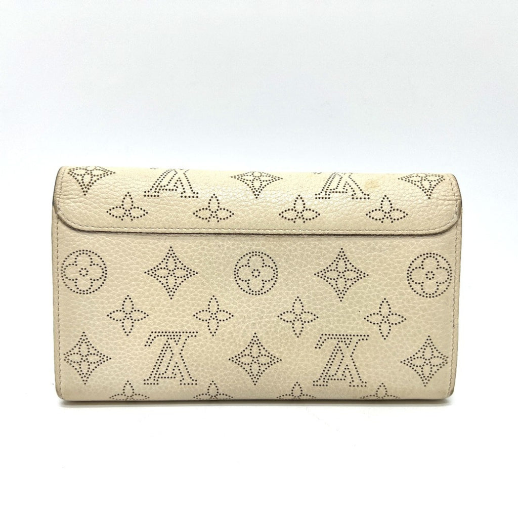Louis Vuitton White Leather Long Wallet (Bi-Fold) (Pre-Owned)