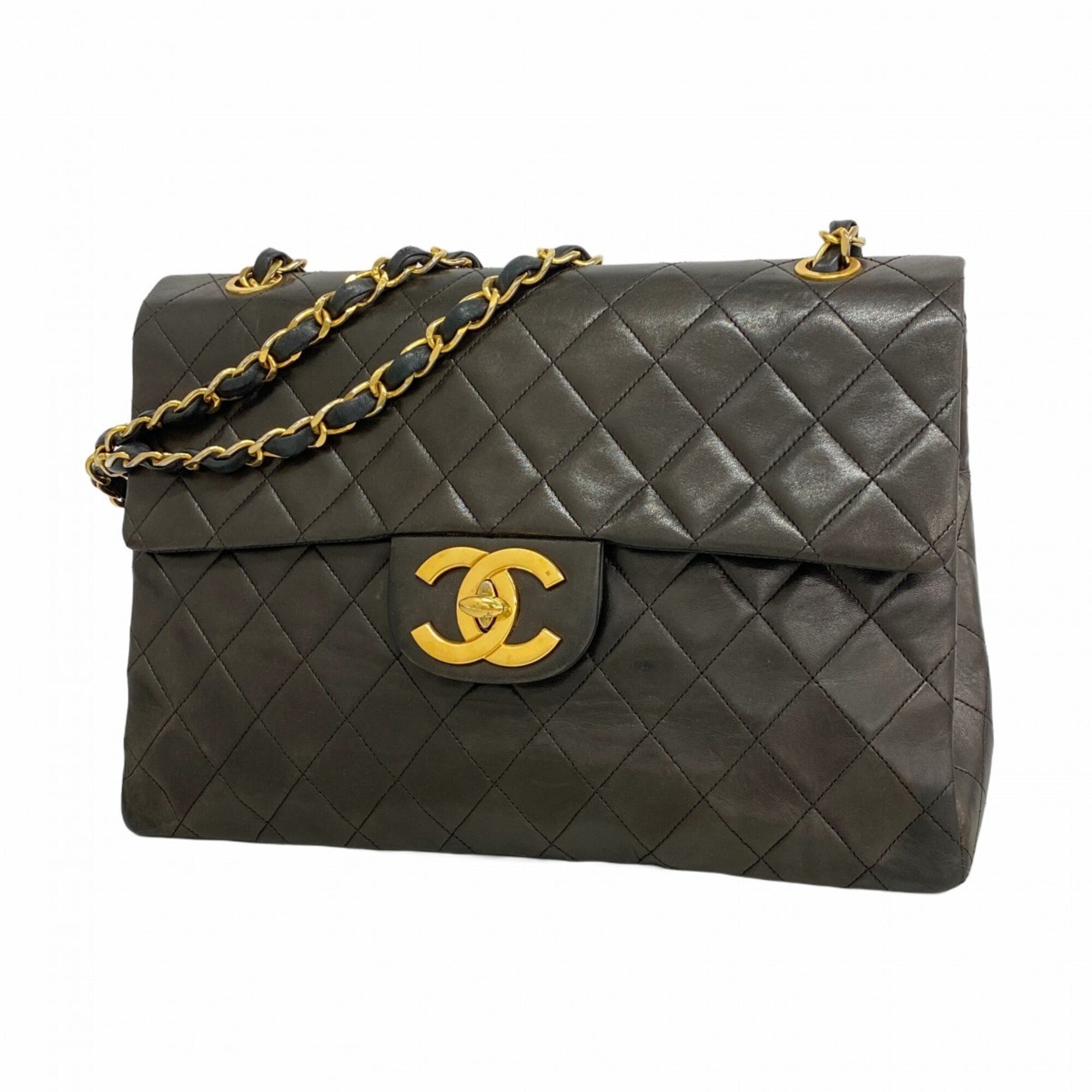 Vintage Classic Single Flap Bag Quilted Lambskin Maxi