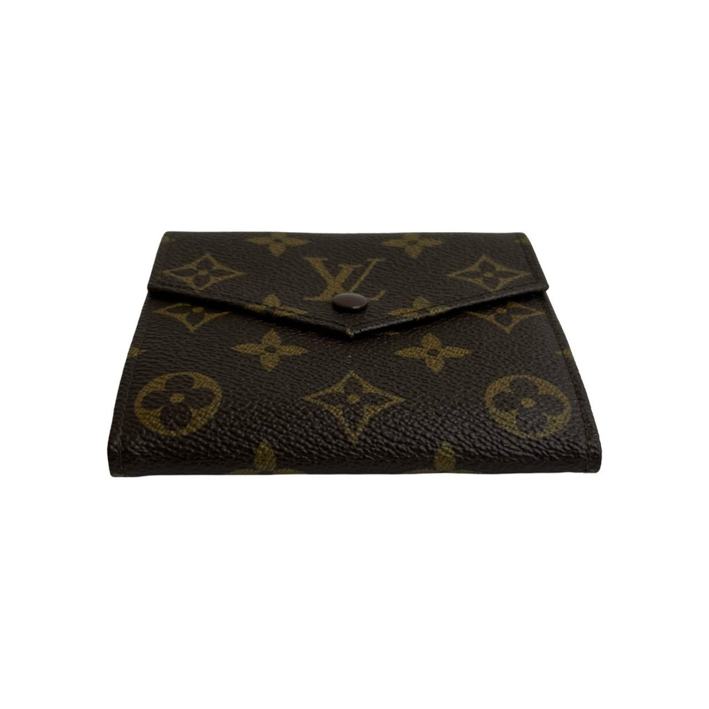 Louis Vuitton Brown Leather Pvc Wallet (Tri-Fold) (Pre-Owned)