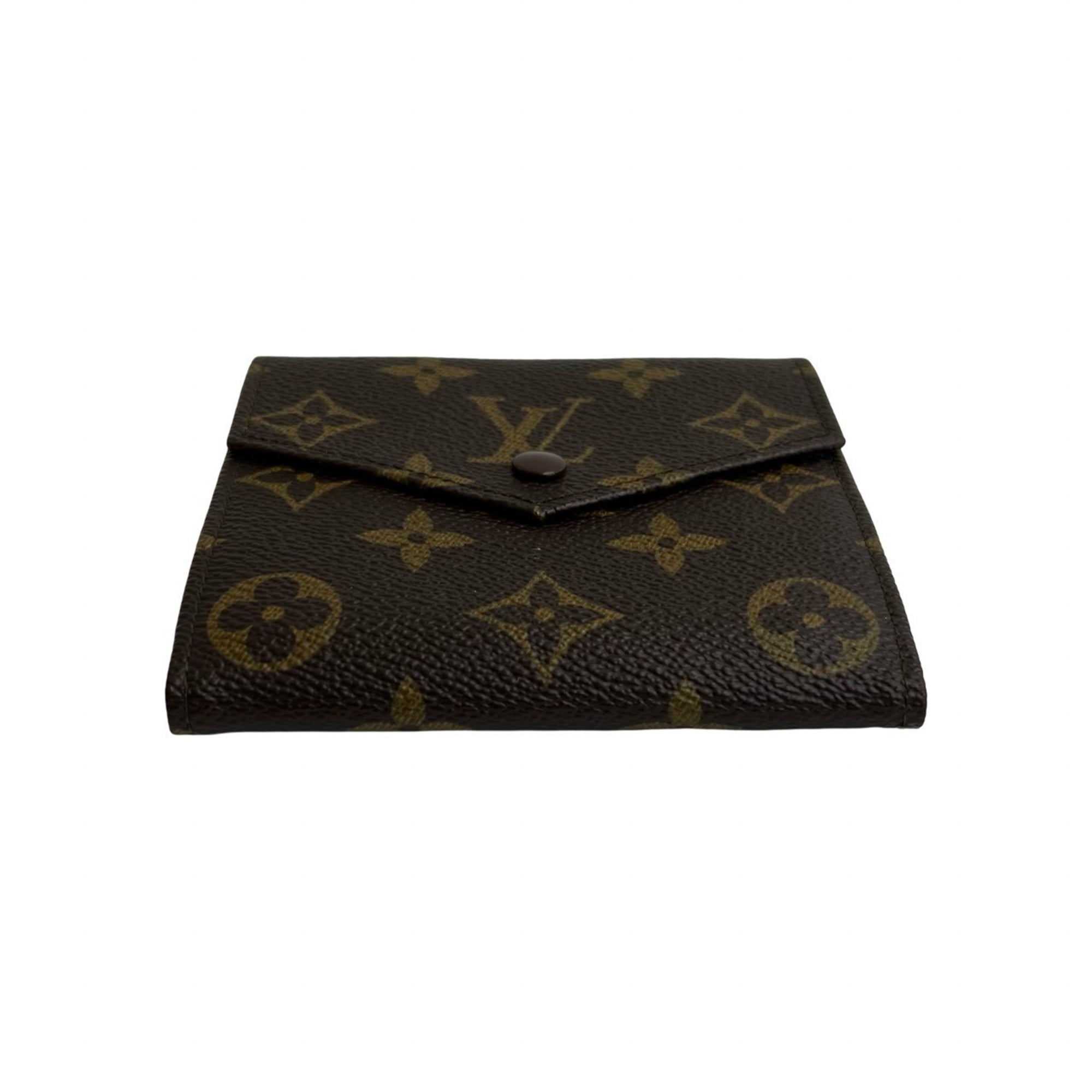 Louis Vuitton Brown Leather Pvc Wallet (Tri-Fold) (Pre-Owned)