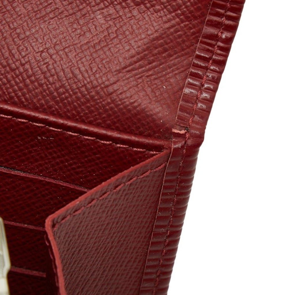 Louis Vuitton Red Color Cuir Ombre Leather Wallet (Bi-Fold) (Pre-Owned)