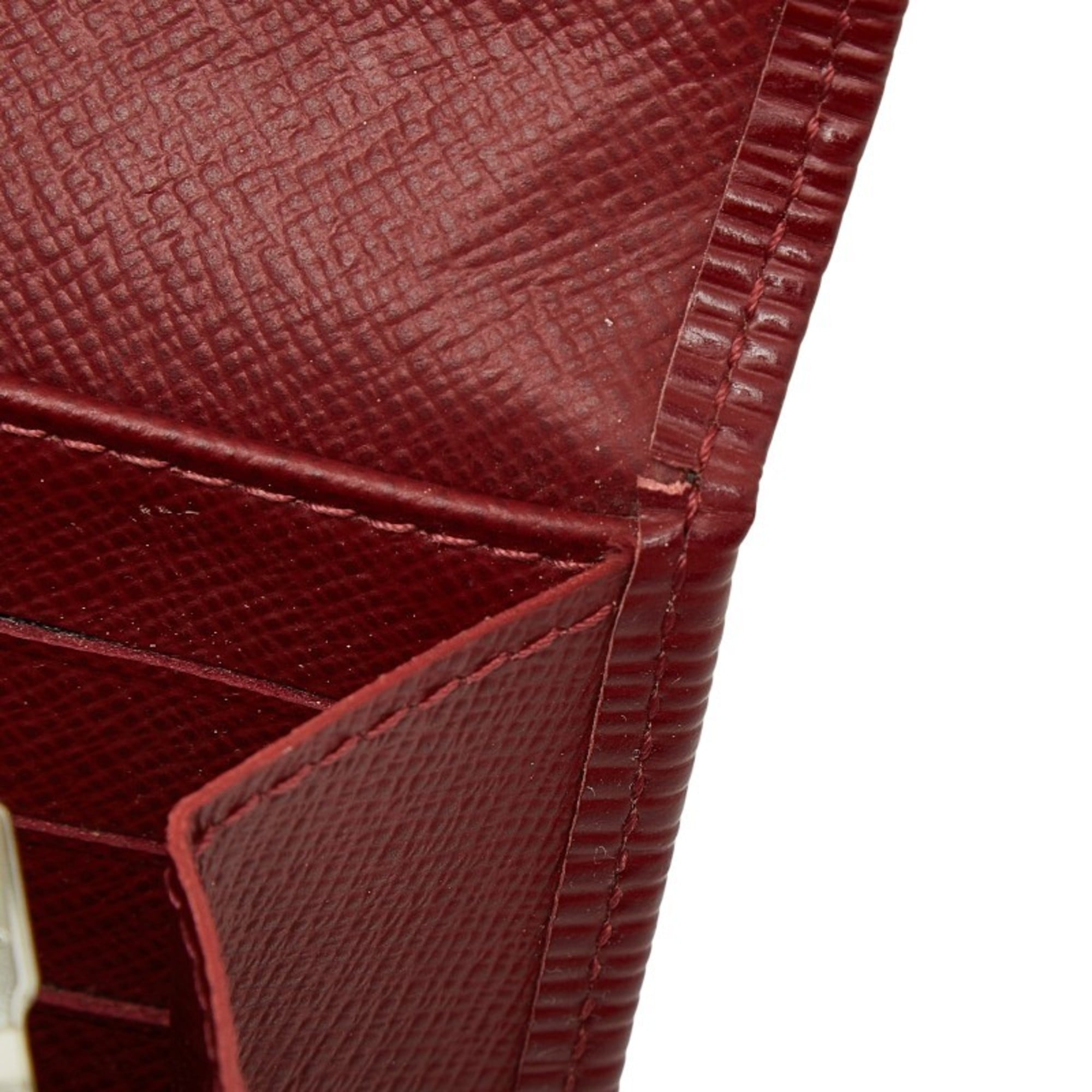 Louis Vuitton Red Color Cuir Ombre Leather Wallet (Bi-Fold) (Pre-Owned)