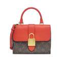 Louis Vuitton Coquelicots Marron Coated Canvas Leather Handbag (Pre-Owned)