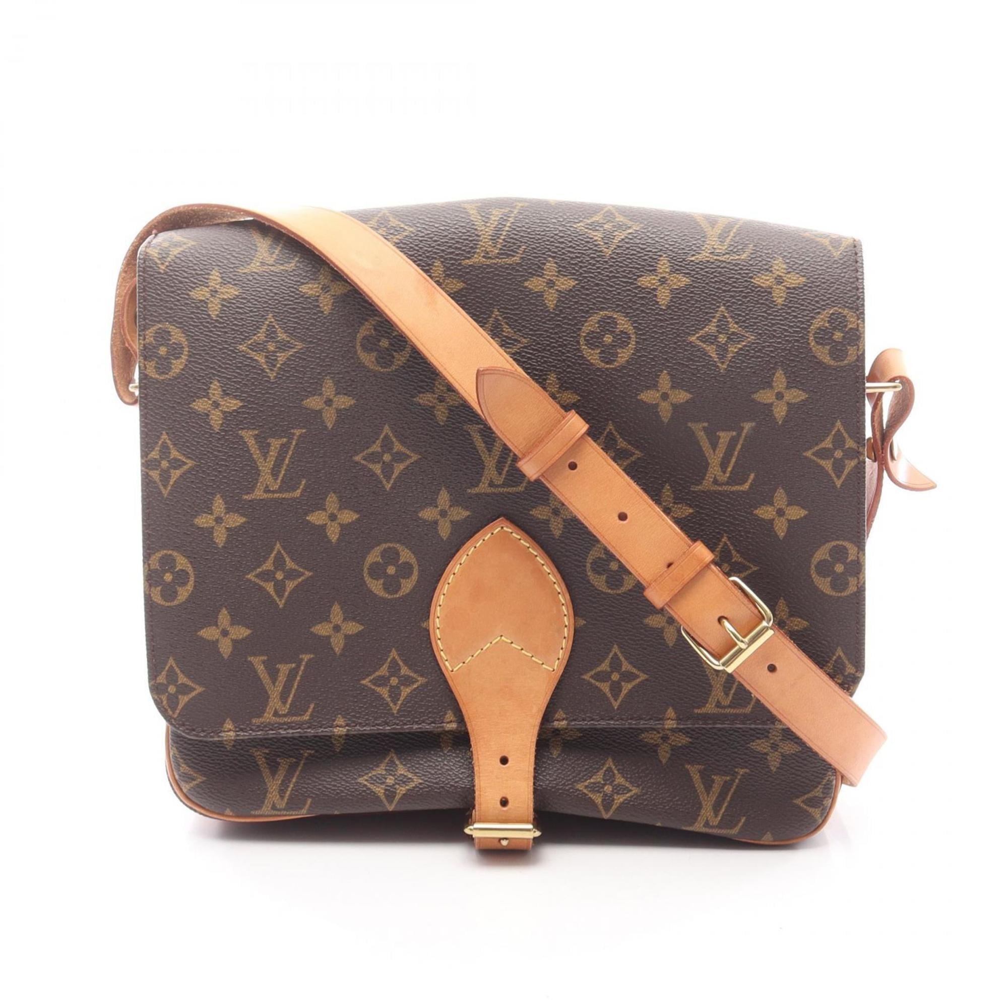 Louis Vuitton Brown Coated Canvas Leather Shoulder Bag (Pre-Owned)