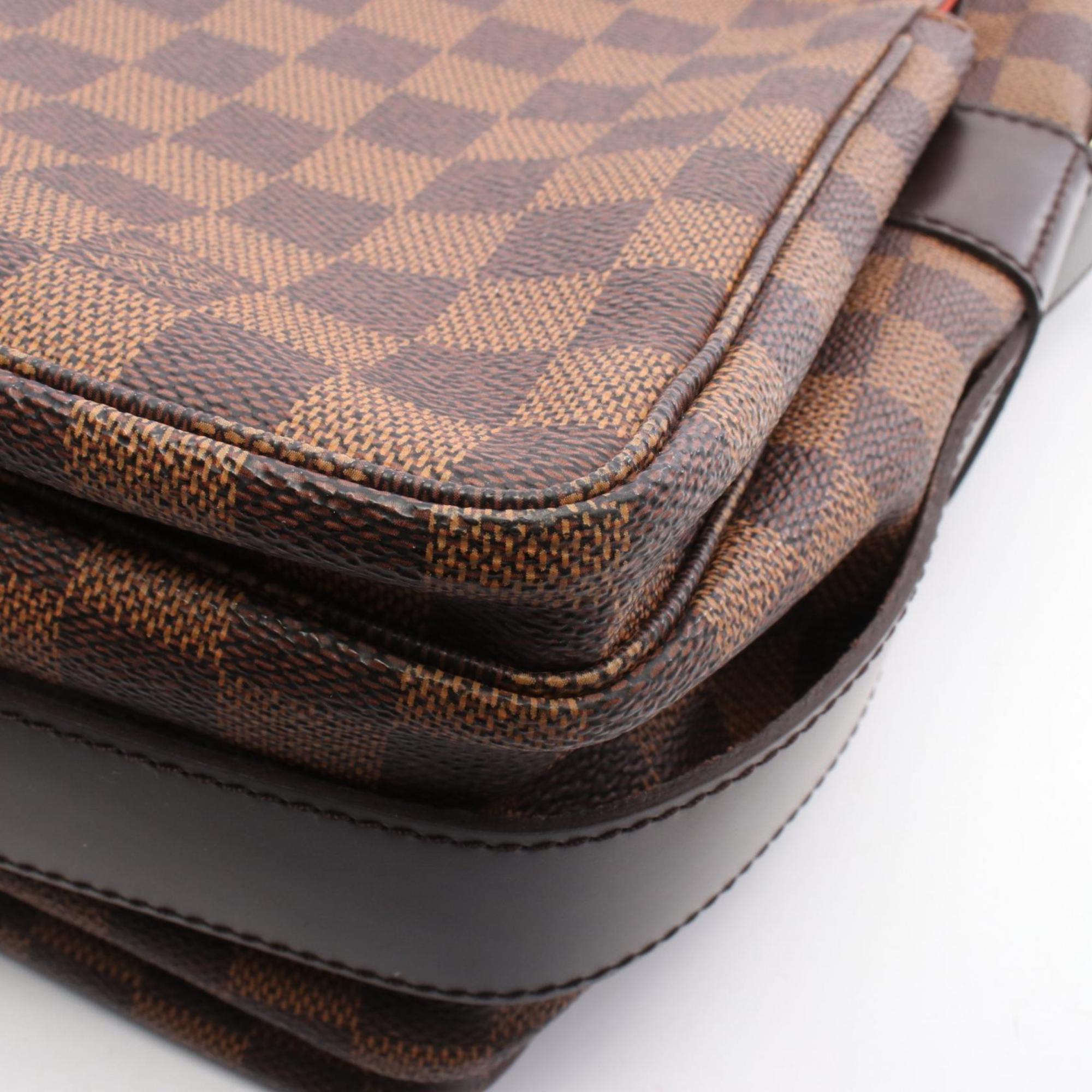 Louis Vuitton Brown Damier Canvas Ebene Coated Canvas Leather Shoulder Bag (Pre-Owned)
