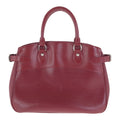 Louis Vuitton Red Color Leather Handbag Tote Bag (Pre-Owned)