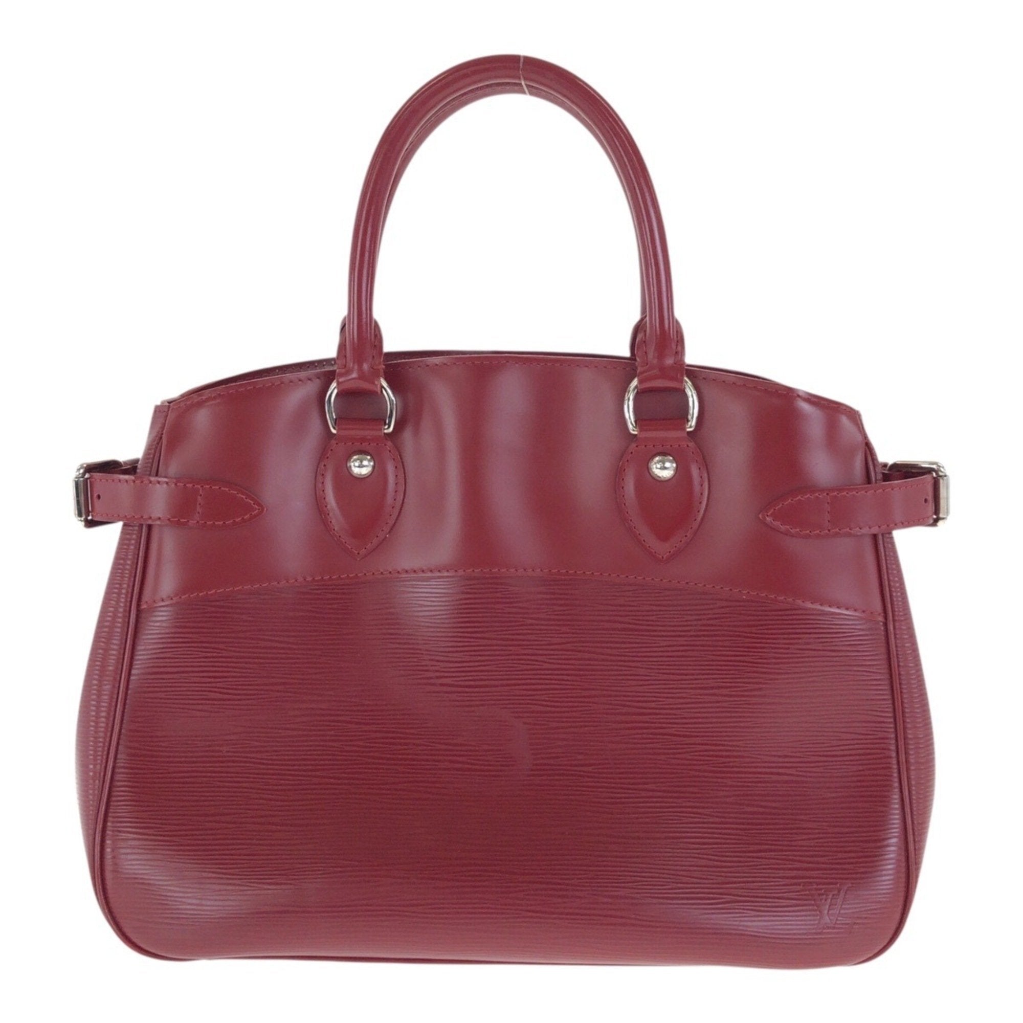 Louis Vuitton Red Color Leather Handbag Tote Bag (Pre-Owned)