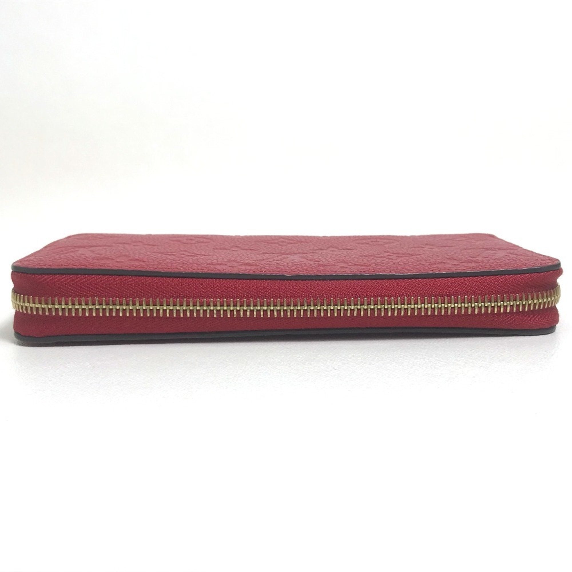 Louis Vuitton Monogram Empreinte Cherry Red Color Monogram Empreinte Long Wallet (Bi-Fold) (Pre-Owned)