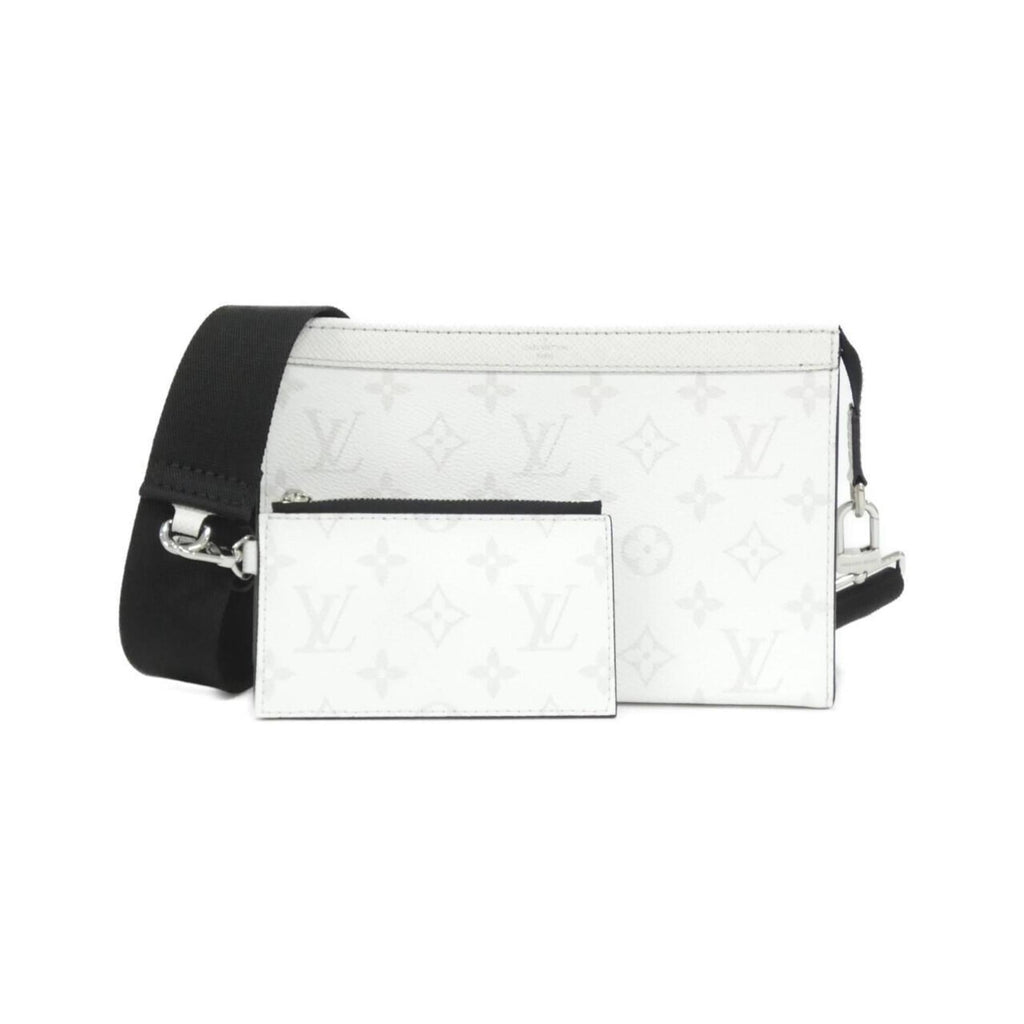 Louis Vuitton White Coated Canvas Leather Shoulder Bag (Pre-Owned)