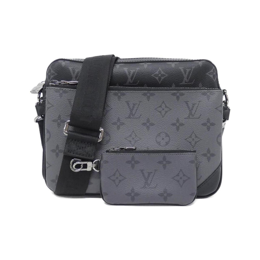 Louis Vuitton Black Gris Coated Canvas Shoulder Bag (Pre-Owned)