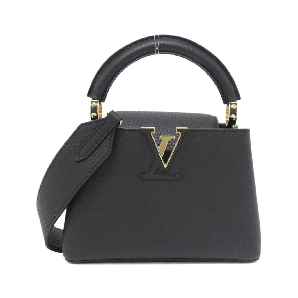 Louis Vuitton Black Leather Handbag (Pre-Owned)
