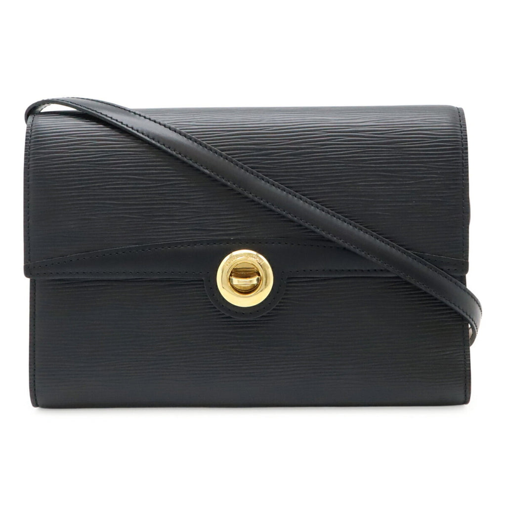 Louis Vuitton Black Noir Epi Leather Clutch Bag Pochette Shoulder Bag (Pre-Owned)
