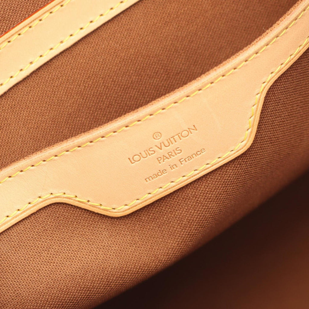 Louis Vuitton Brown Coated Canvas Leather Boston Bag (Pre-Owned)