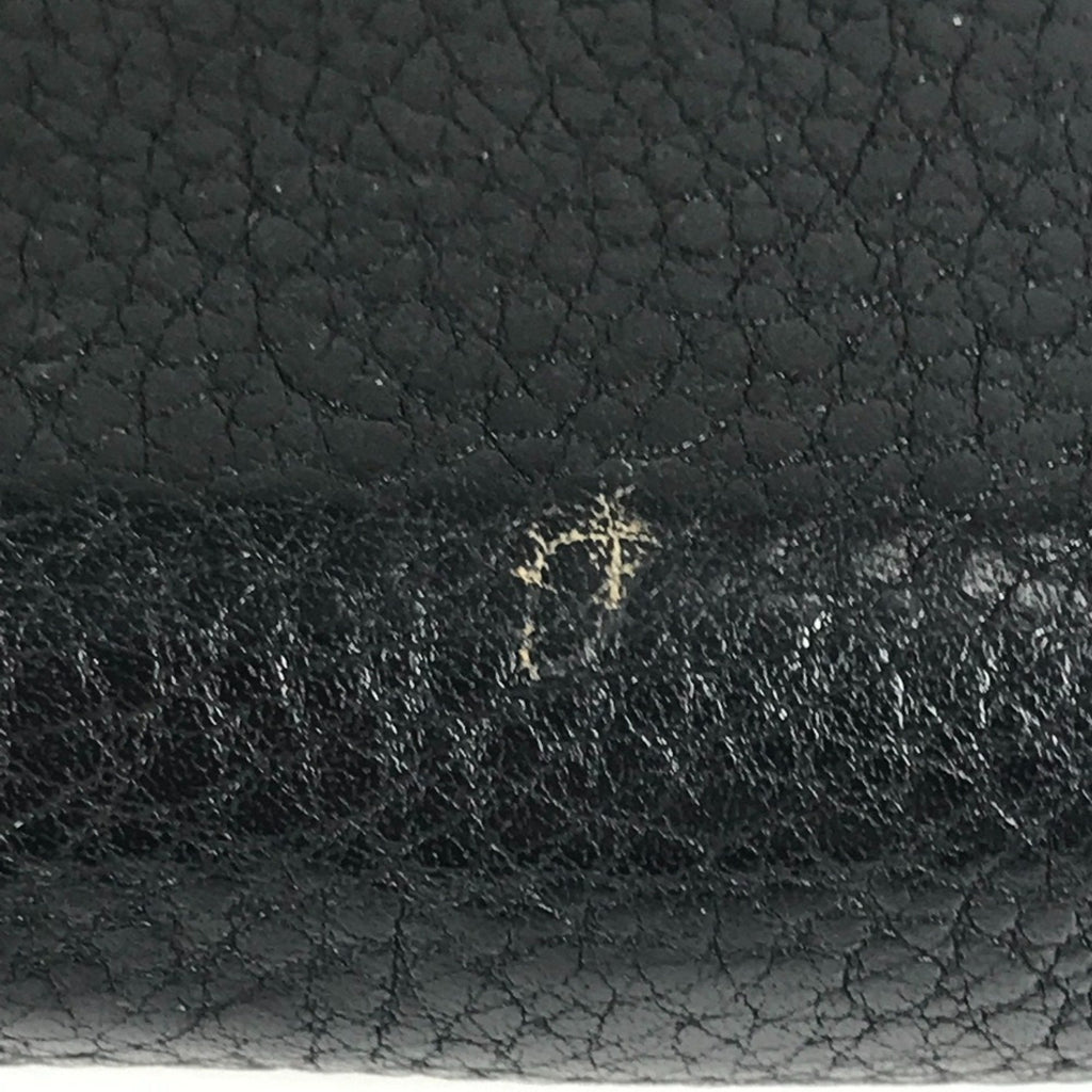 Louis Vuitton Black Leather Long Wallet (Bi-Fold) (Pre-Owned)