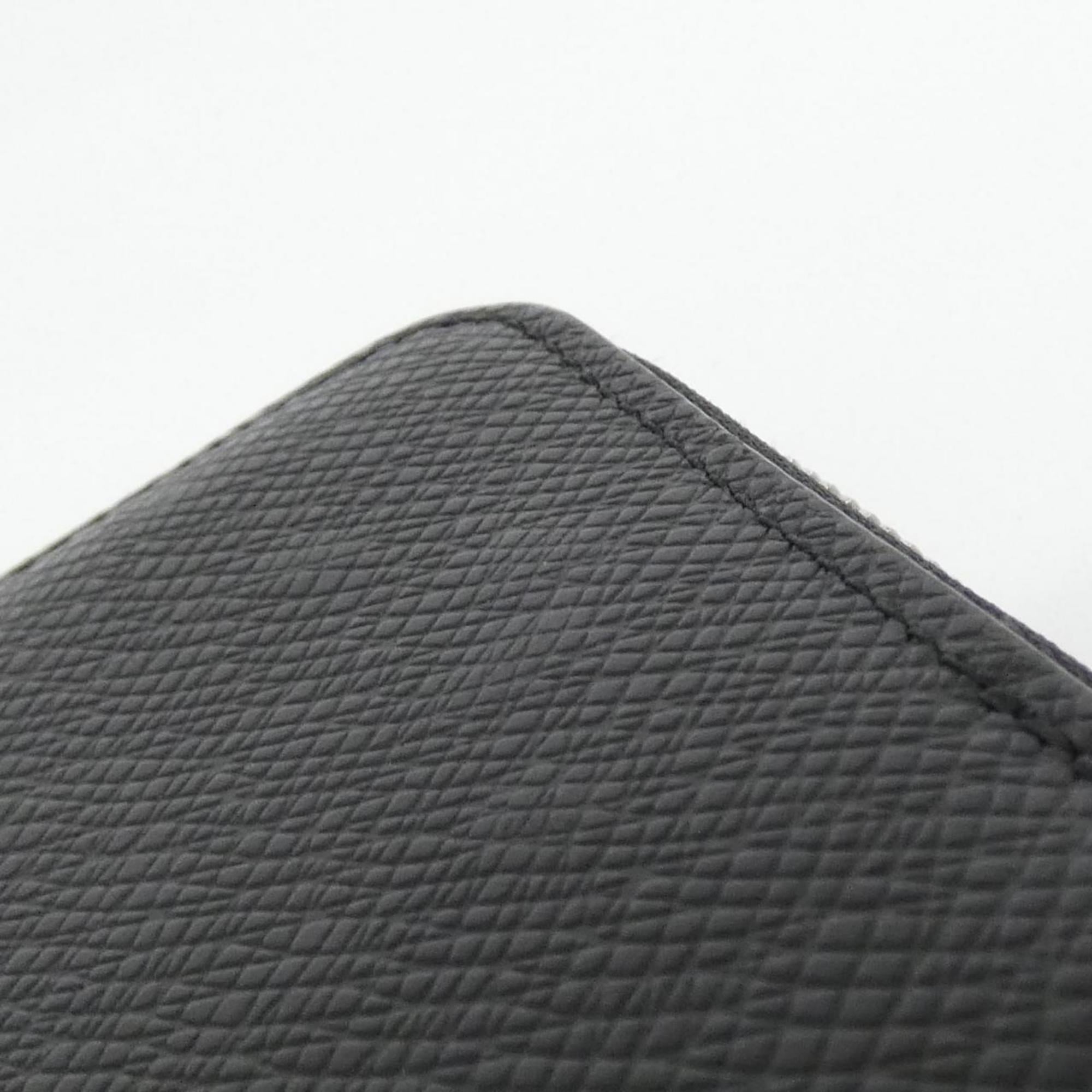 Louis Vuitton Black Leather Long Wallet (Bi-Fold) (Pre-Owned)