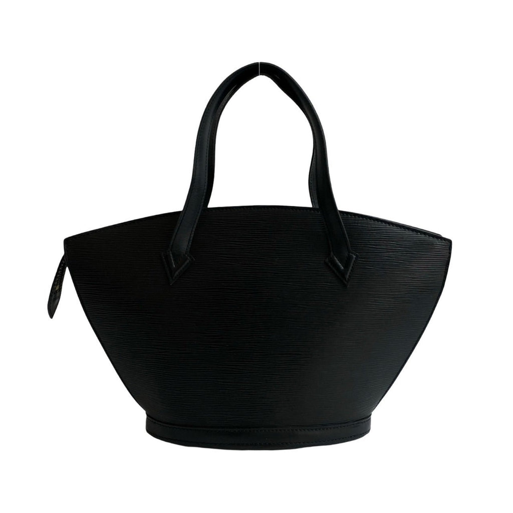 Louis Vuitton Black Leather Handbag Tote Bag (Pre-Owned)